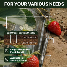 BLOSMIY drip-irrigation tubing anchors keep lines taut.