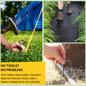 BLOSMIY secure weed barrier fabric and drip lines with reliable ground pins.