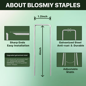 BLOSMIY sharp-tip stakes pierce soil easily for quick installations.