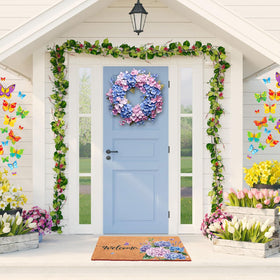 Blosssound spring decor mat adds color to porch and doorway