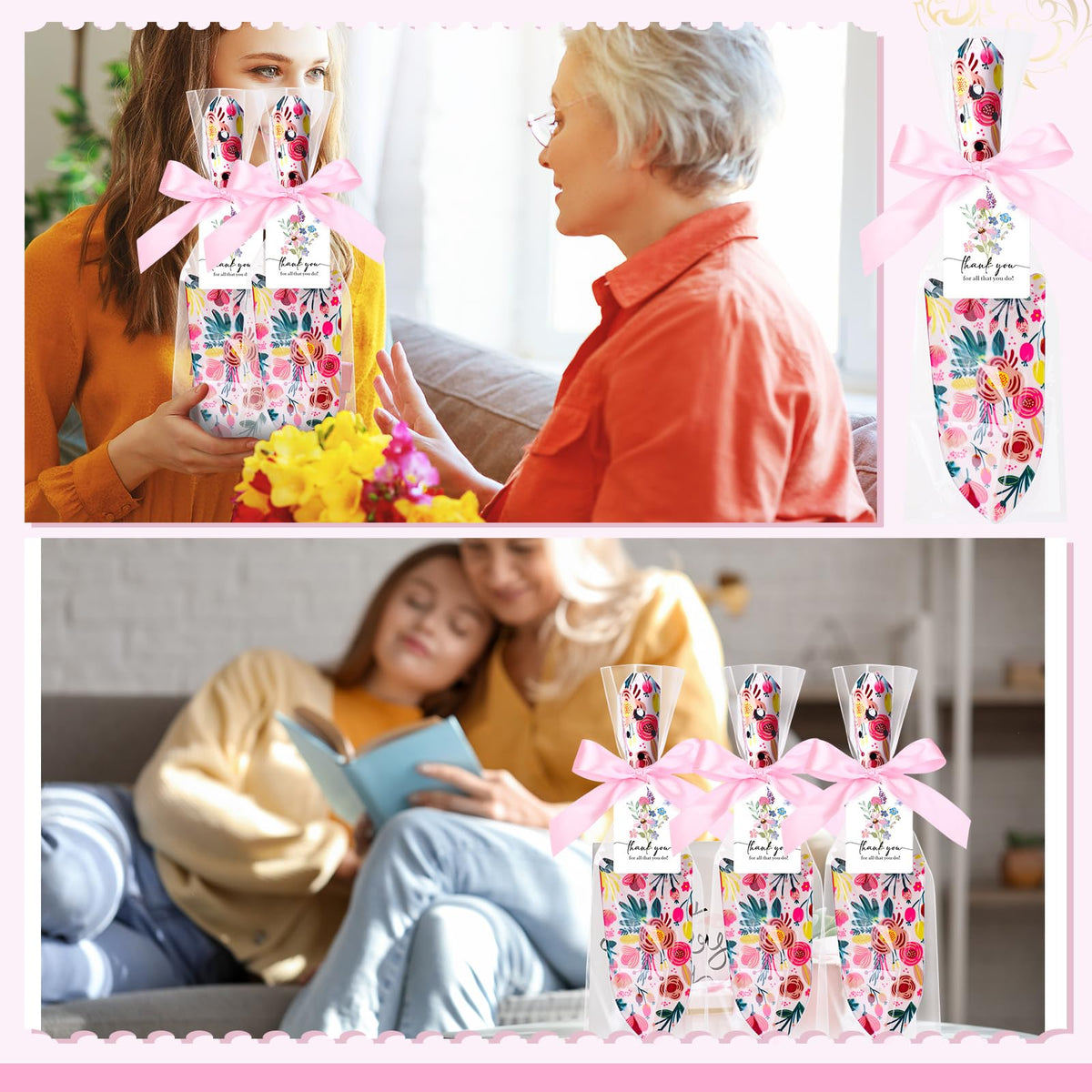 Blosssound thank you cards and bags ready for gifting