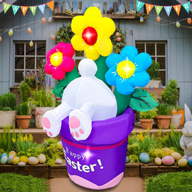 BLOWOUT FUN outdoor inflatable decor suitable for patios and lawns.