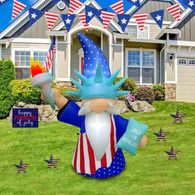 BLOWOUT FUN waterproof polyester inflatable, durable for outdoor 4th of July displays.