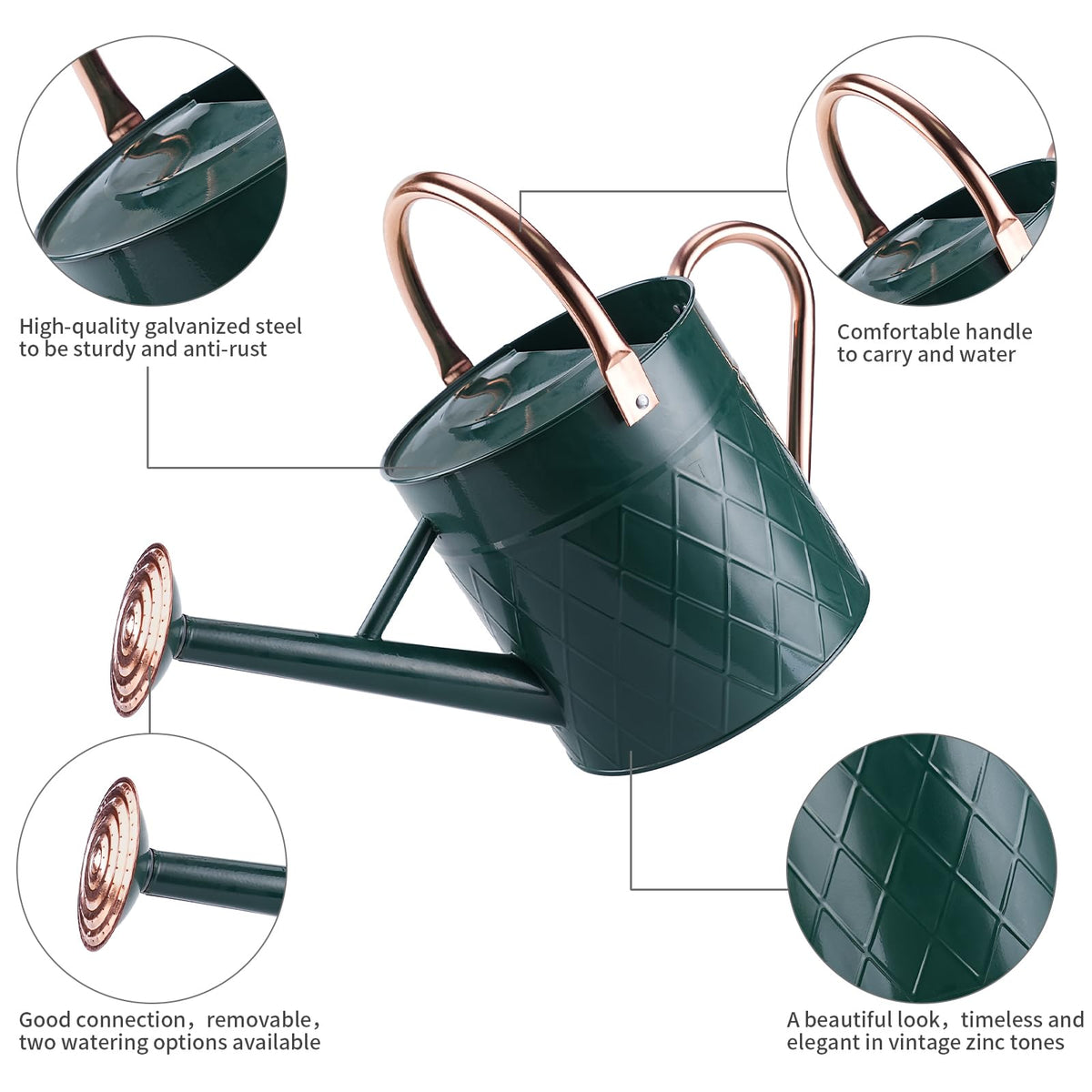 BLstyle removable-spray-spout-watering-can enables gentler watering for delicate plants.