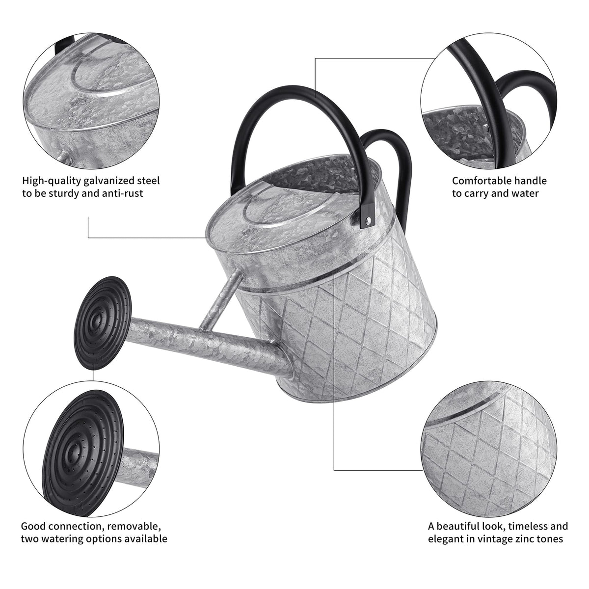 BLstyle removable spray spout enables gentle showers and direct streams.
