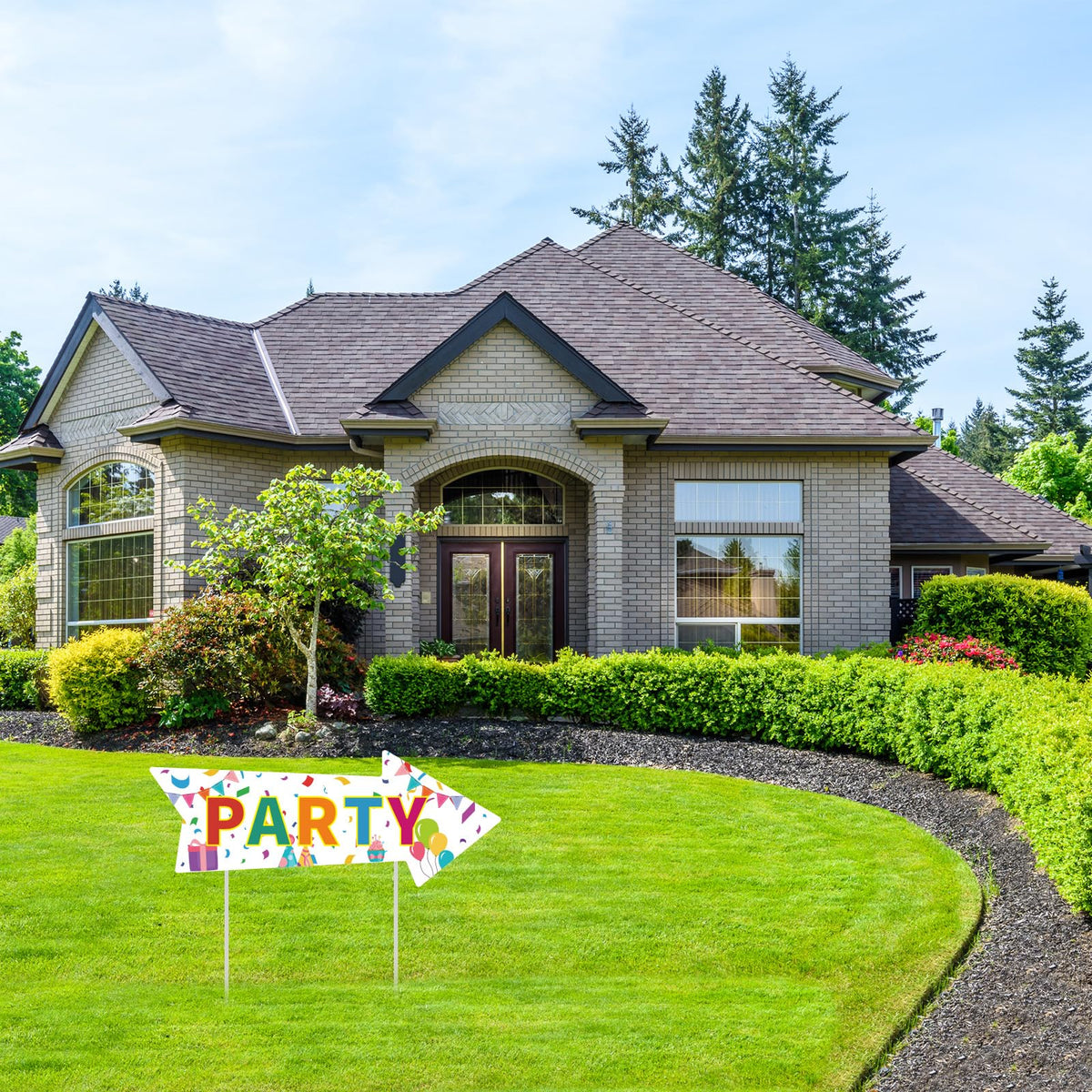 BLSUREFYX colorful party signage catches attention and creates festive cues.