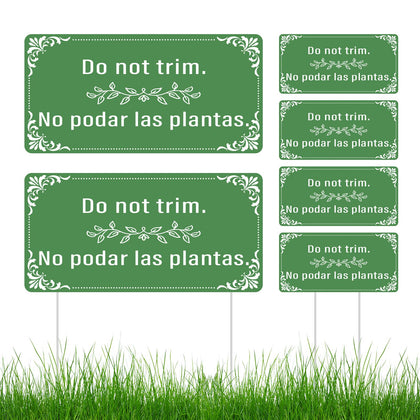 BLSUREFYX Do Not Trim yard sign 12.6x6.3 inches in outdoor greenscape.