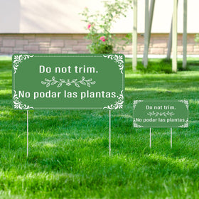 BLSUREFYX bilingual yard sign 6.3x3.15 inches for bilingual use.
