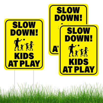 BLSUREFYX slow-down signs front view boosts daytime and nighttime visibility for drivers.
