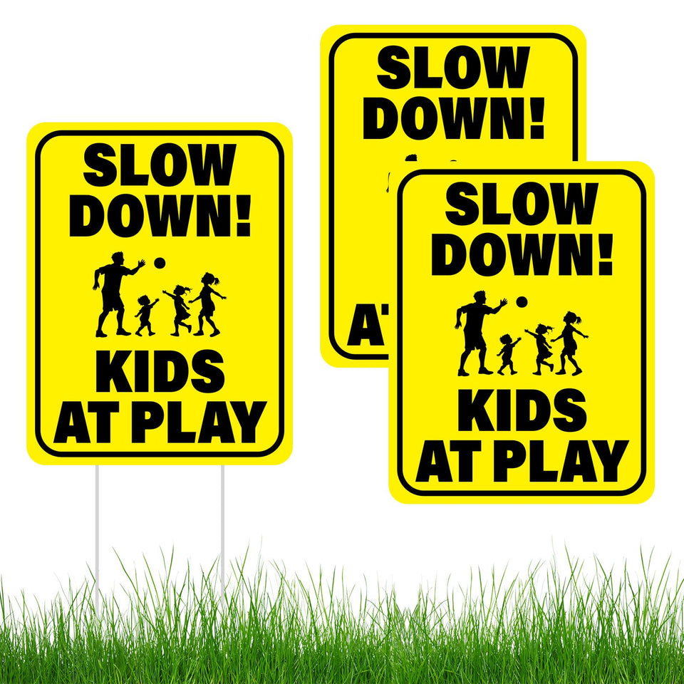 BLSUREFYX slow-down signs front view boosts daytime and nighttime visibility for drivers.
