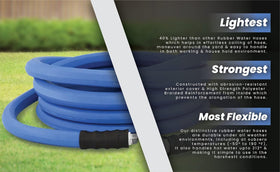 BLUBIRD AG-LITE BSAL3410 end-fitting closeup showing universal 3/4-in GHT compatibility.