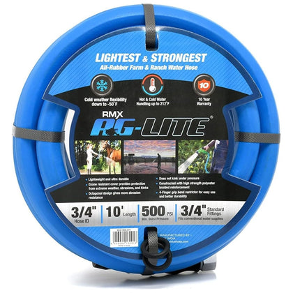 BLUBIRD AG-LITE BSAL3410 hose coiled, easy to store and carry.