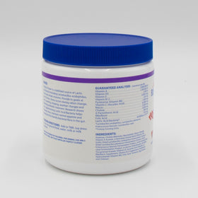 Blue Ribbon Goat Probiotic powder measuring spoon enables precise dosing.