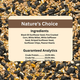 Blue Seal white safflower seeds attract chickadees and nuthatches at feeders