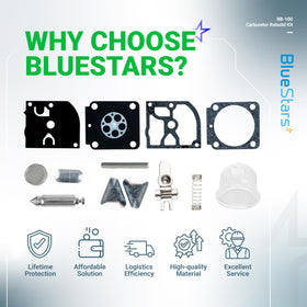 BlueStars RB-100 care tips for extended carburetor life.