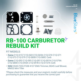 BlueStars RB-100 kit components arranged for easy installation and compatibility.