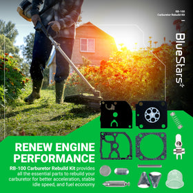 BlueStars RB-100 primer bulb close-up for quick starting and reliable fuel flow.