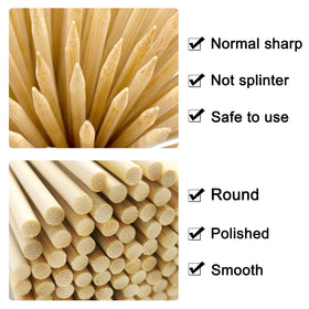 Blue Top skewers with polished smooth surface for safe handling