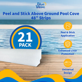 Blue Wave adhesive-back pool cove with durable HDPE foam for long-lasting support.