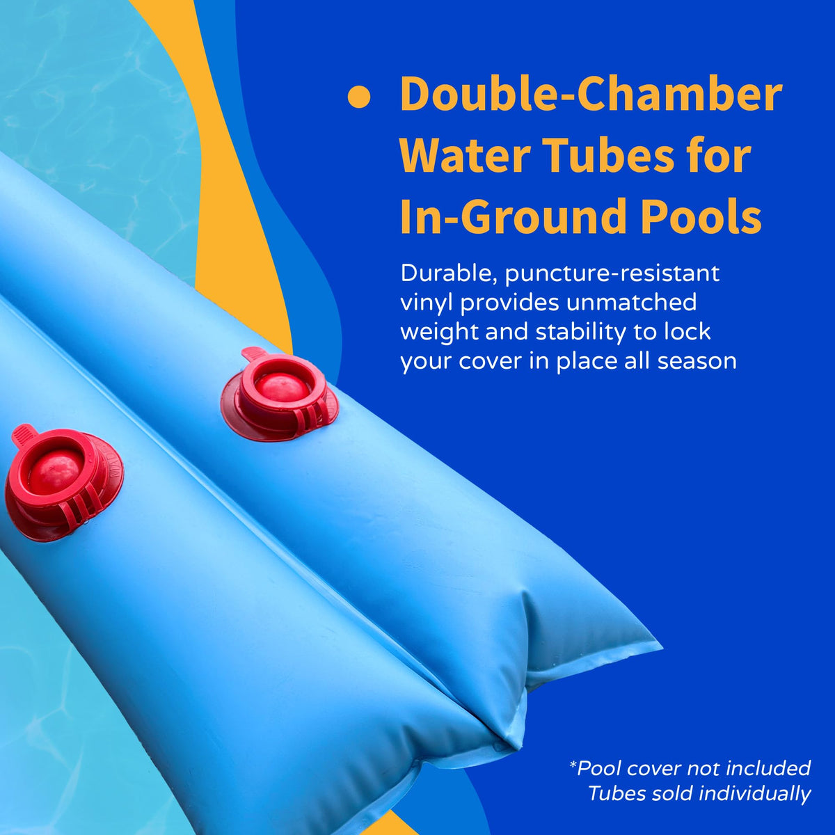 Blue Wave blue PVC construction withstands harsh weather for protection.