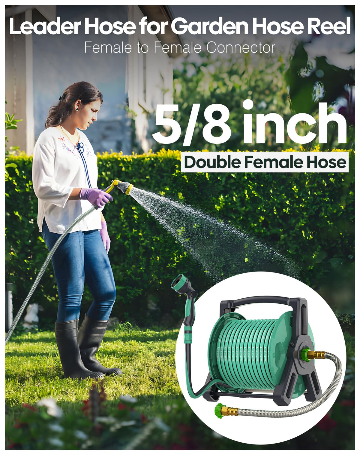 BlueGarden all-weather UV-resistant hose for garden tasks and washing