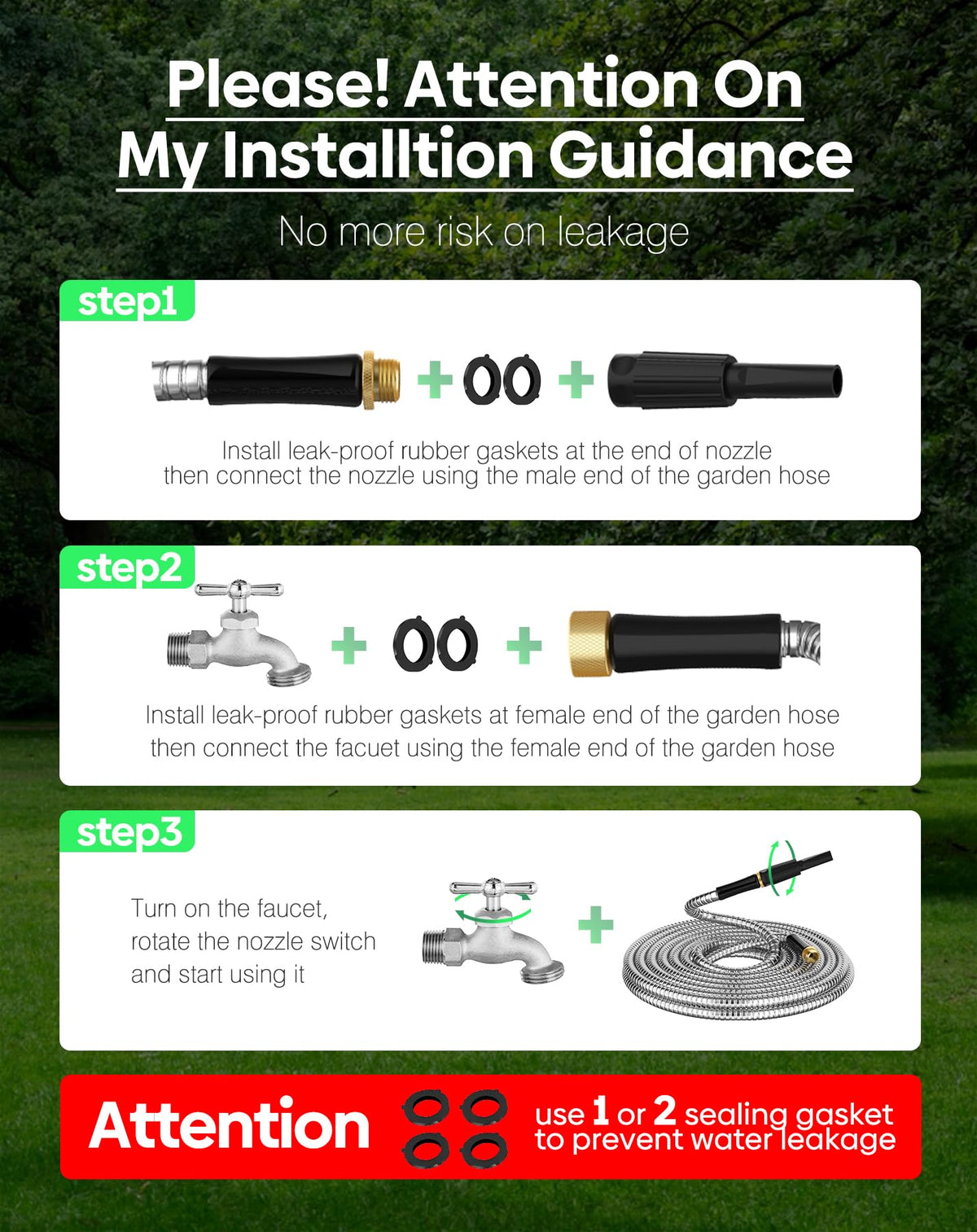 BlueGarden hose compatible with reels and extensions for versatile setups.