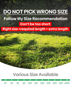 BlueGarden lightweight hose segment for easy maneuverability around the yard.