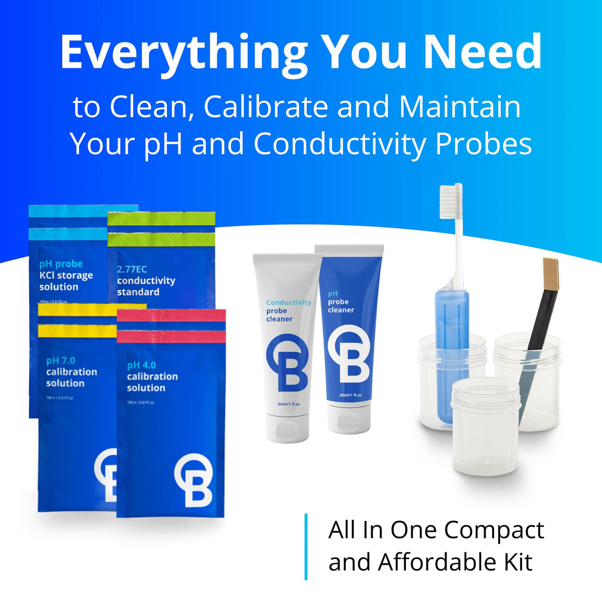 Bluelab CAREKITPHCON solution packaging for easy solution handling.