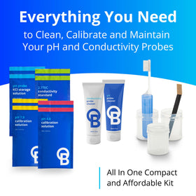 Bluelab CAREKITPHCON solution packaging for easy solution handling.