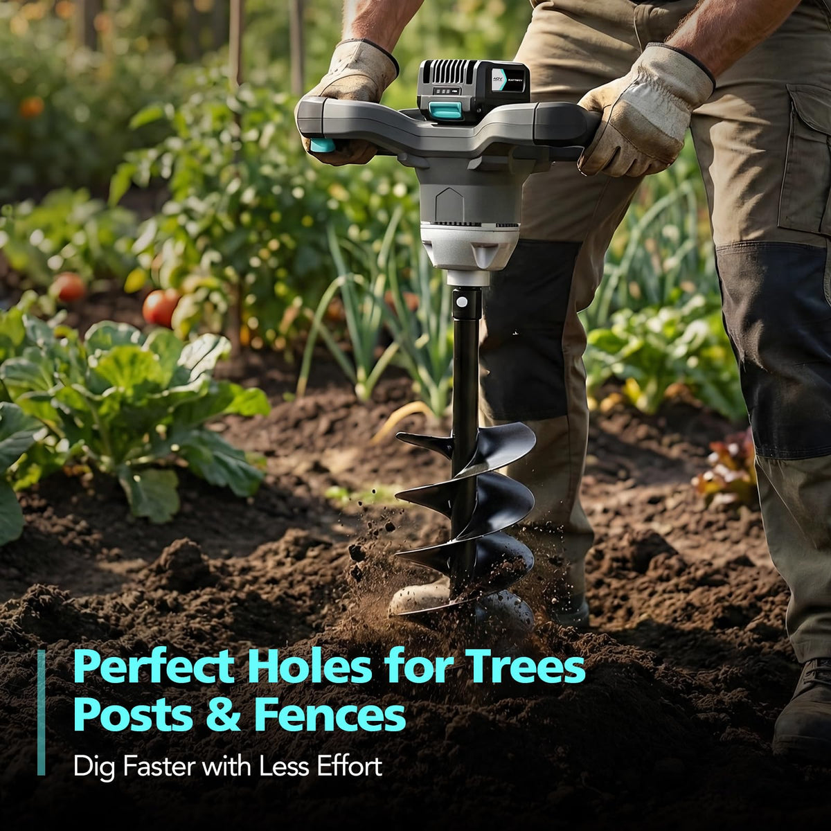 Bluemars 6-inch bit enables easy hole sizing for posts.