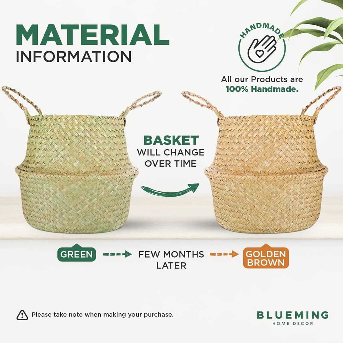 Blueming Basket Planter versatile for indoor or outdoor use