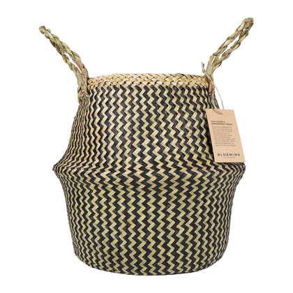 Blueming Home wicker basket large seagrass floor pot adds a natural indoor look