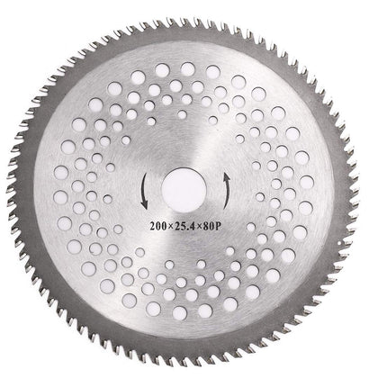 BlueNatHxRPR 8-inch 80T carbide blade for brush cutters delivers durable cutting.