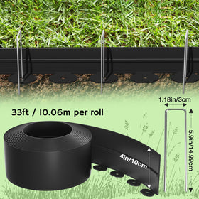 Bluepro landscape edging bends smoothly for curves or straight lines
