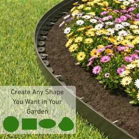 Bluepro edging provides strong containment for mulch and gravel