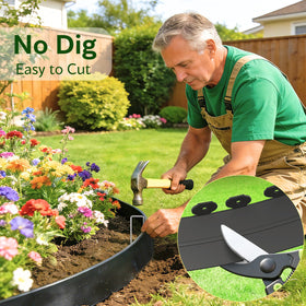 Bluepro tall barrier contains mulch and soil effectively