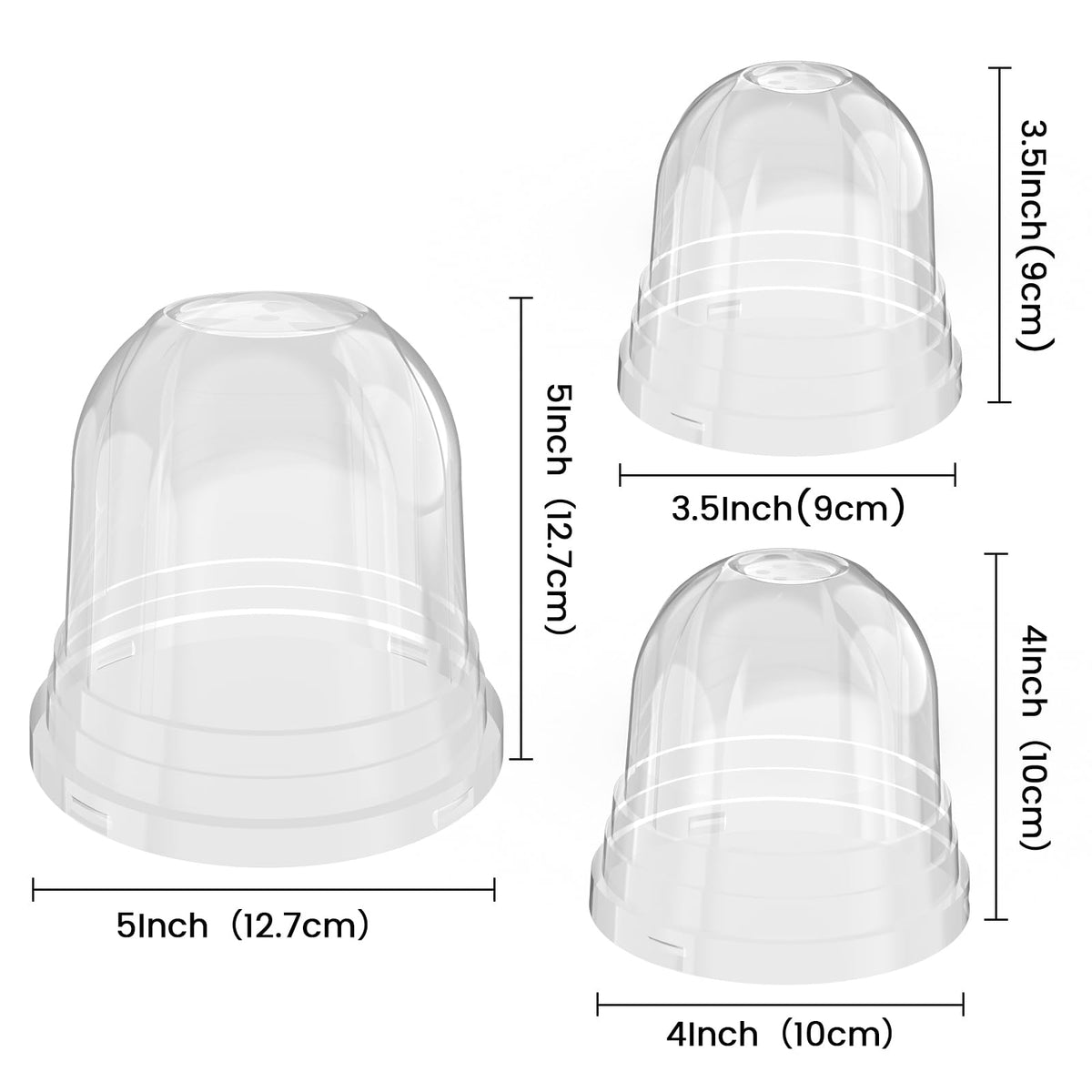 Bluepro vented seedling dome enables balanced airflow and humidity.
