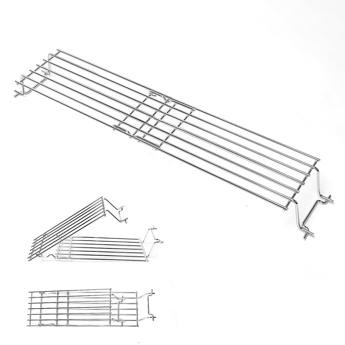BLUES GRILL PARTS 7641 warming rack in front-control view for Weber Spirit 300 compatibility