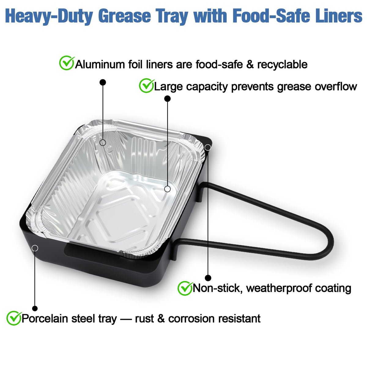 BLUES GRILL PARTS 99251 liners 10 pack for quick, mess-free grilling cleanup