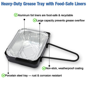 BLUES GRILL PARTS 99251 liners 10 pack for quick, mess-free grilling cleanup