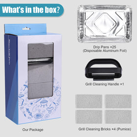 BLUES GRILL PARTS pumice bricks with handle safely scrubbing grill grates