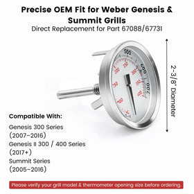 BLUES GRILL PARTS thermometer bezel fit ensures a seamless, tool-free installation.