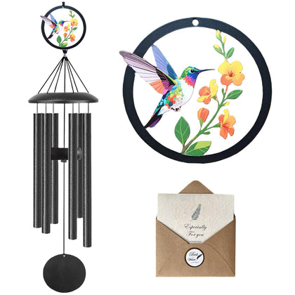 Blueskylnno hummingbird wind chimes on garden create serene outdoor ambience