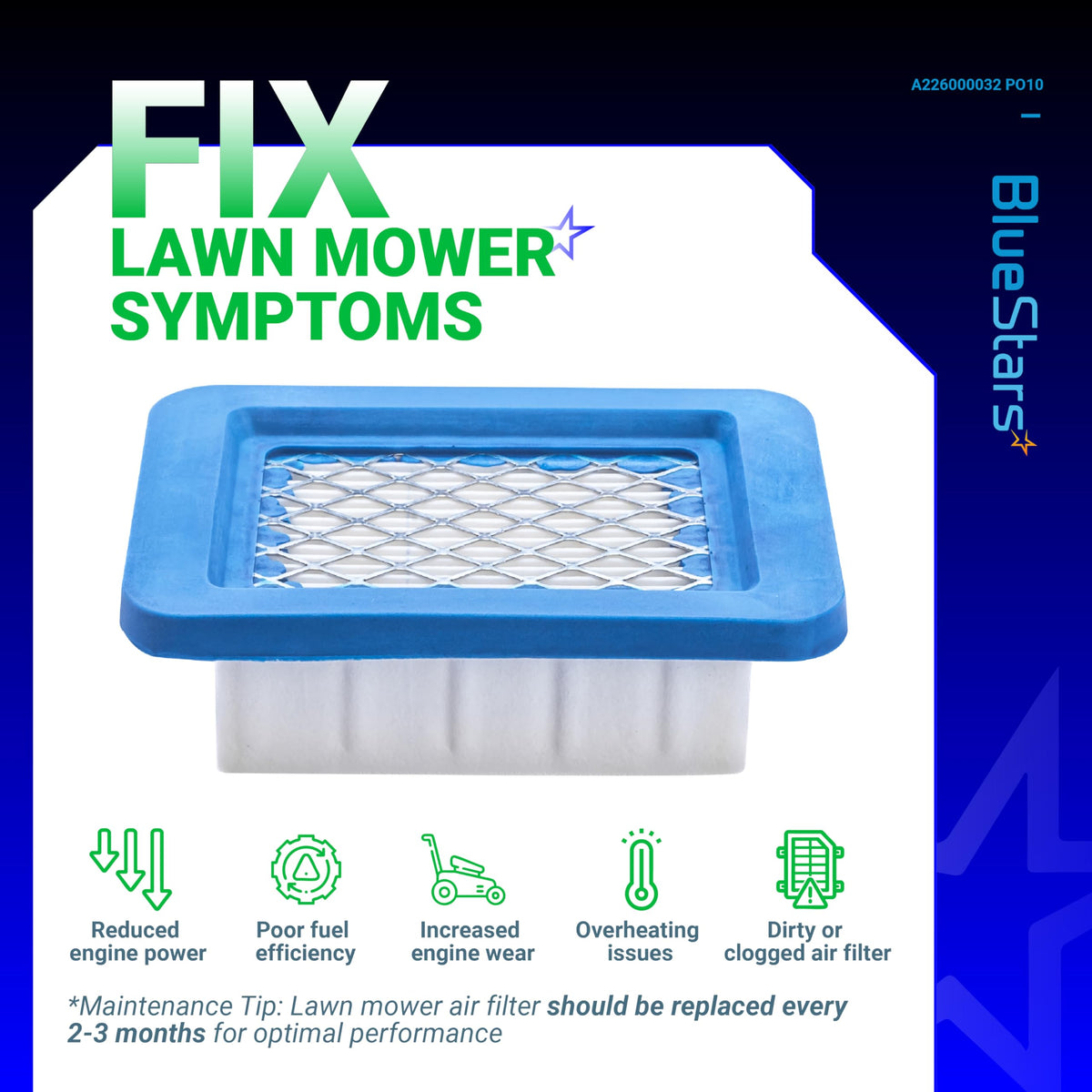 BlueStars 10-pack air filter bundle ready for storage