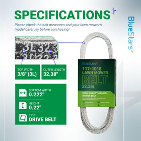 BlueStars 117-1018 belt with aramid cords for durable performance.