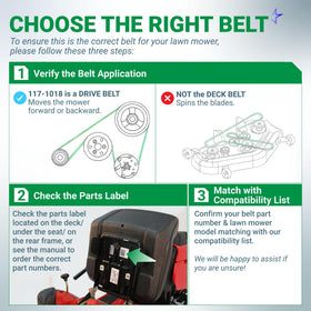 BlueStars 117-1018 belt with two-layer wrap for long wear resistance.
