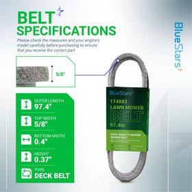 BlueStars 174883 aramid cord belt emphasizes strength and wear resistance.