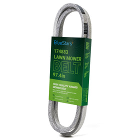 BlueStars 174883 deck belt pack shown for 42" decks delivering dependable cutting.