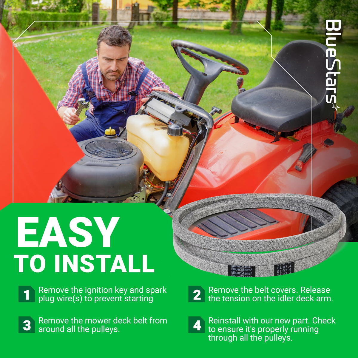 BlueStars 174883 easy installation shown for quick DIY maintenance.