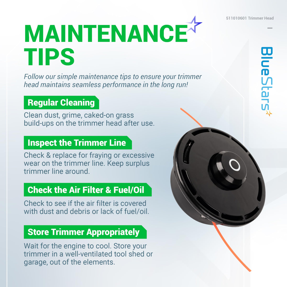 BlueStars 10mm x 1.25 left-hand thread enables secure installation.